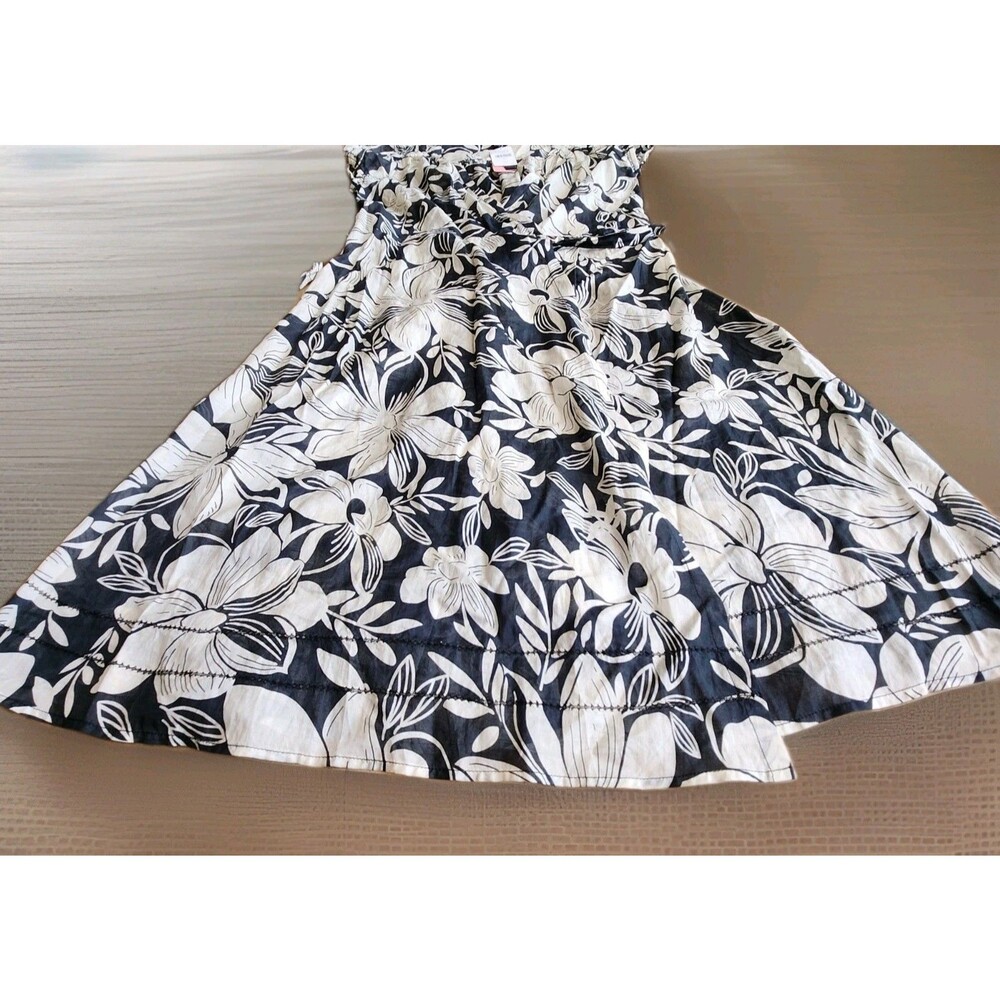Banana Republic NWT Silk Blend Wrap Black & White Floral Dress Sz 4p MSRP $89 - Picture 9 of 12